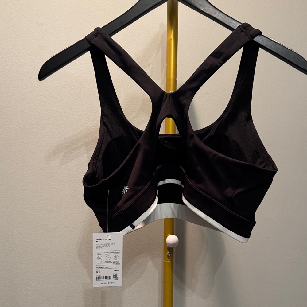 Athleta Black Crossback Sports Bra NWT XL - Picture 4 of 9
